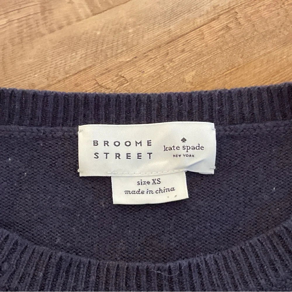 Kate Spade‎ Broome Street Owl Sweater in Navy
